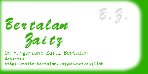 bertalan zaitz business card